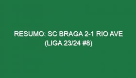 Resumo: SC Braga 2-1 Rio Ave (Liga 23/24 #8)