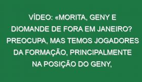 Vídeo: «Morita, Geny e Diomande de fora em Janeiro? Preocupa, mas temos jogadores da formação, principalmente na posição do Geny, não vou dizer quem, que pode ter mais espaço»