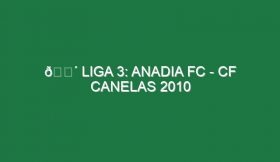 🔴 LIGA 3: ANADIA FC – CF CANELAS 2010