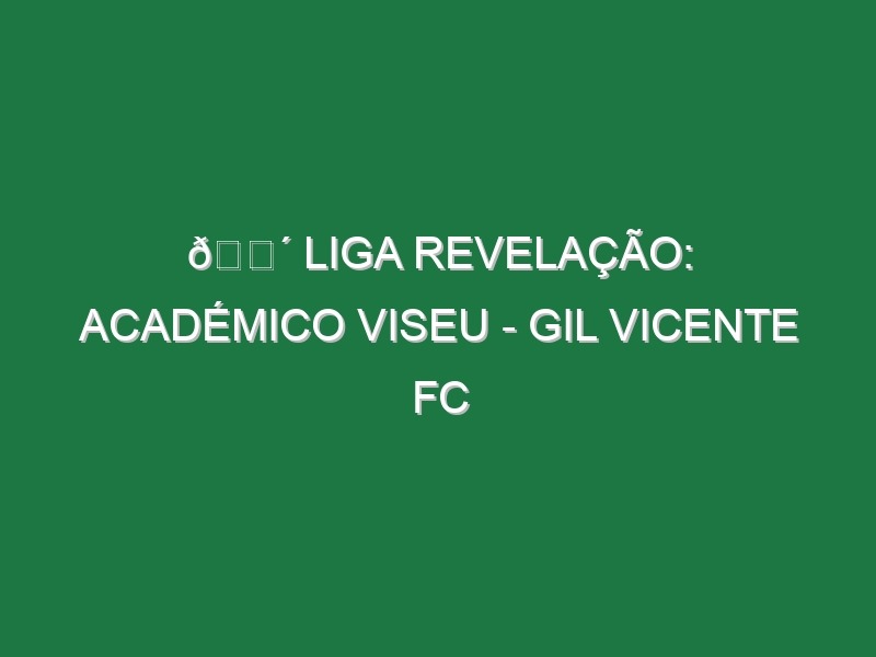 🔴 LIGA REVELAÇÃO: ACADÉMICO VISEU – GIL VICENTE FC