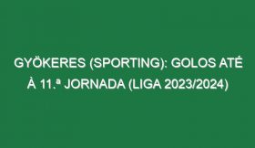 Gyökeres (Sporting): Golos até à 11.ª jornada (Liga 2023/2024)