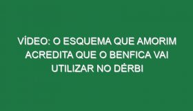 Vídeo: O esquema que Amorim acredita que o Benfica vai utilizar no dérbi