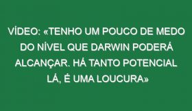 Vídeo: «Tenho um pouco de medo do nível que Darwin poderá alcançar. Há tanto potencial lá, é uma loucura»