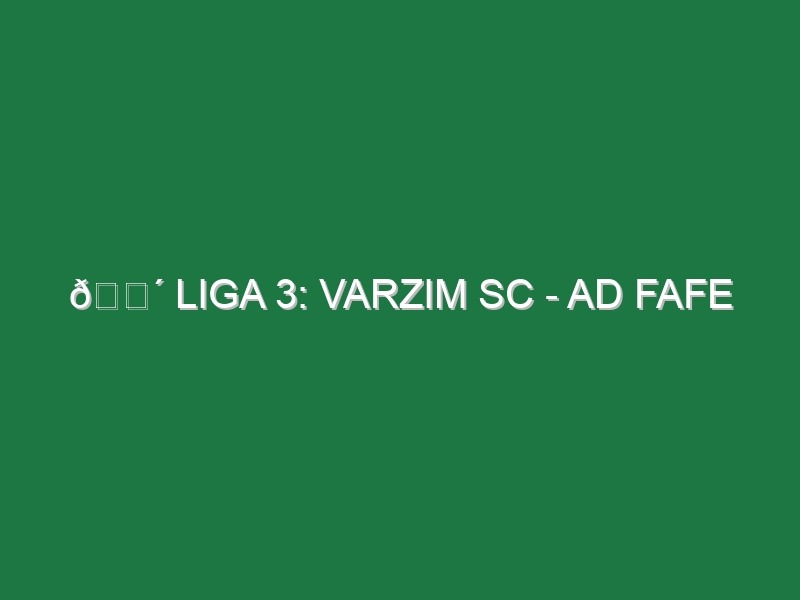 🔴 LIGA 3: VARZIM SC – AD FAFE