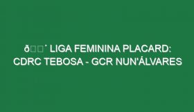 🔴 LIGA FEMININA PLACARD: CDRC TEBOSA – GCR NUN’ÁLVARES