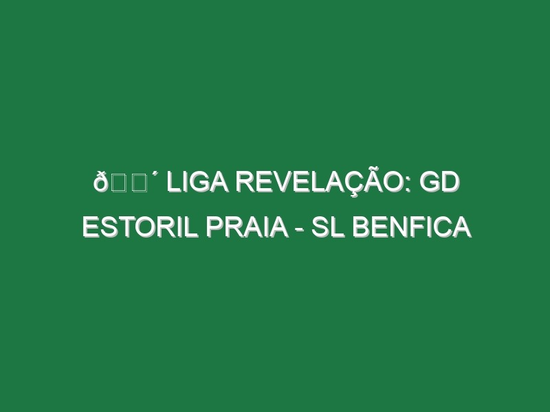 🔴 LIGA REVELAÇÃO: GD ESTORIL PRAIA – SL BENFICA