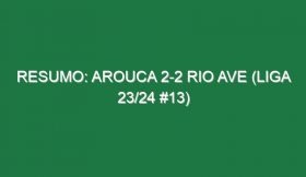 Resumo: Arouca 2-2 Rio Ave (Liga 23/24 #13)