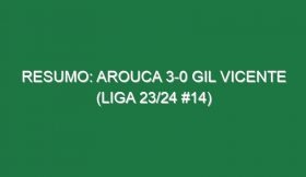 Resumo: Arouca 3-0 Gil Vicente (Liga 23/24 #14)