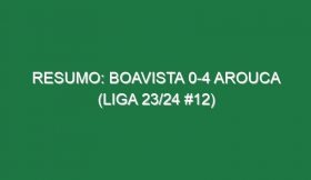 Resumo: Boavista 0-4 Arouca (Liga 23/24 #12)