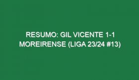 Resumo: Gil Vicente 1-1 Moreirense (Liga 23/24 #13)