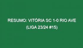 Resumo: Vitória SC 1-0 Rio Ave (Liga 23/24 #15)