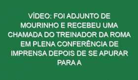 Vídeo: Foi adjunto de Mourinho e recebeu uma chamada do treinador da Roma em plena conferência de imprensa depois de se apurar para a final da Supertaça