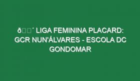 🔴 LIGA FEMININA PLACARD: GCR NUN’ÁLVARES – ESCOLA DC GONDOMAR