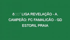 🔴 LIGA REVELAÇÃO – A. CAMPEÃO: FC FAMALICÃO – GD ESTORIL PRAIA