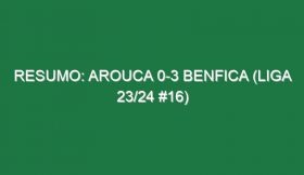 Resumo: Arouca 0-3 Benfica (Liga 23/24 #16)