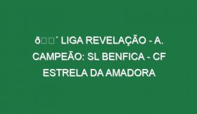 🔴 LIGA REVELAÇÃO – A. CAMPEÃO: SL BENFICA – CF ESTRELA DA AMADORA