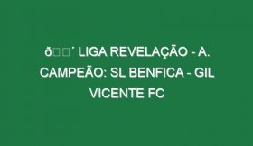 🔴 LIGA REVELAÇÃO – A. CAMPEÃO: SL BENFICA – GIL VICENTE FC