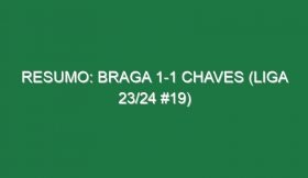 Resumo: Braga 1-1 Chaves (Liga 23/24 #19)