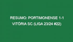 Resumo: Portimonense 1-1 Vitória SC (Liga 23/24 #22)