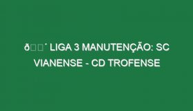 🔴 LIGA 3 MANUTENÇÃO: SC VIANENSE – CD TROFENSE