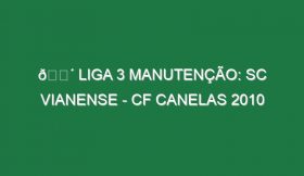 🔴 LIGA 3 MANUTENÇÃO: SC VIANENSE – CF CANELAS 2010