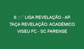 🔴 LIGA REVELAÇÃO – AP. TAÇA REVELAÇÃO: ACADÉMICO VISEU FC – SC FARENSE