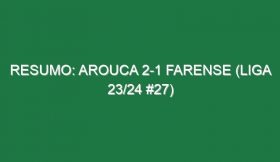 Resumo: Arouca 2-1 Farense (Liga 23/24 #27)