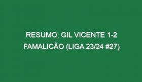 Resumo: Gil Vicente 1-2 Famalicão (Liga 23/24 #27)