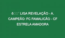 🔴 LIGA REVELAÇÃO – A. CAMPEÃO: FC FAMALICÃO – CF ESTRELA AMADORA