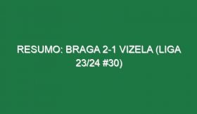 Resumo: Braga 2-1 Vizela (Liga 23/24 #30)