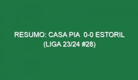 Resumo: Casa Pia  0-0 Estoril (Liga 23/24 #28)