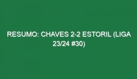 Resumo: Chaves 2-2 Estoril (Liga 23/24 #30)