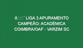 🔴 LIGA 3 APURAMENTO CAMPEÃO: ACADÉMICA COIMBRA/OAF – VARZIM SC