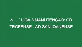 🔴 LIGA 3 MANUTENÇÃO: CD TROFENSE – AD SANJOANENSE