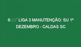 🔴 LIGA 3 MANUTENÇÃO: SU 1º DEZEMBRO – CALDAS SC