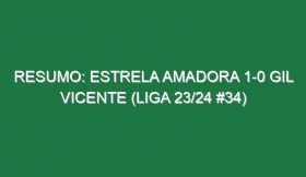 Resumo: Estrela Amadora 1-0 Gil Vicente (Liga 23/24 #34)