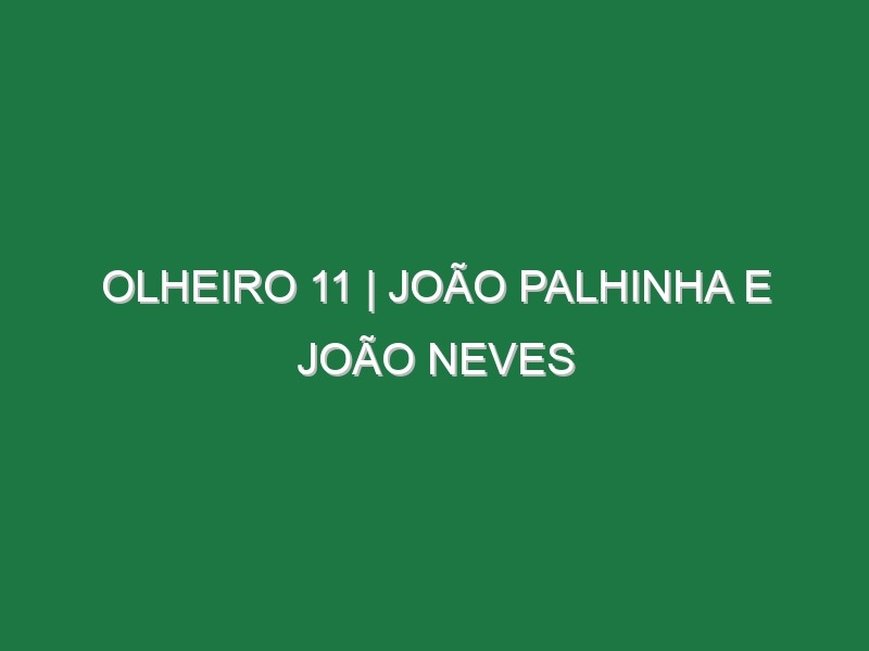 Olheiro 11 | JOÃO PALHINHA E JOÃO NEVES