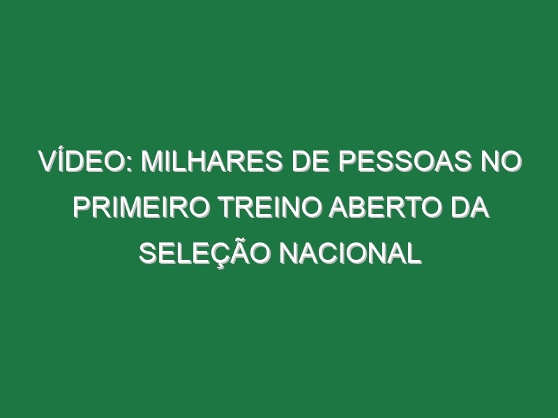 Vídeo: Milhares de pessoas no primeiro treino aberto da Seleção Nacional