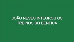 João Neves integrou os treinos do Benfica