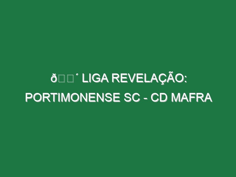 🔴 LIGA REVELAÇÃO: PORTIMONENSE SC – CD MAFRA