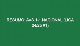 Resumo: AVS 1-1 Nacional (Liga 24/25 #1)