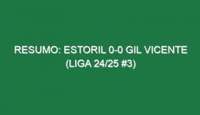 Resumo: Estoril 0-0 Gil Vicente (Liga 24/25 #3)