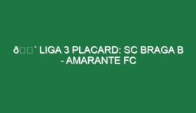 🔴 LIGA 3 PLACARD: SC BRAGA B – AMARANTE FC