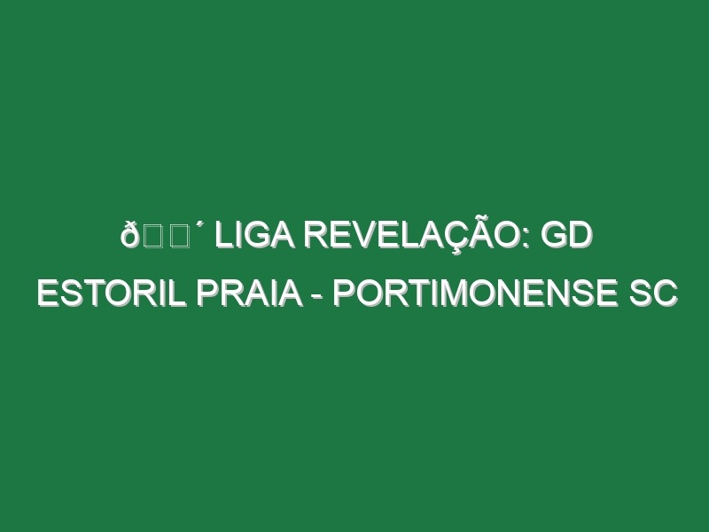 🔴 LIGA REVELAÇÃO: GD ESTORIL PRAIA – PORTIMONENSE SC