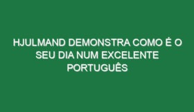 Hjulmand demonstra como é o seu dia num excelente português