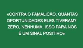 «Contra o Famalicão, quantas oportunidades eles tiveram? Zero, nenhuma. Isso para nós é um sinal positivo»