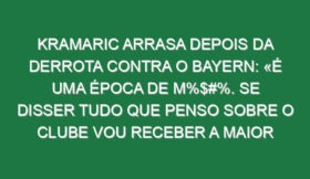 Kramaric arrasa depois da derrota contra o Bayern: «É uma época de m%$#%. Se disser tudo que penso sobre o clube vou receber a maior multa de sempre»