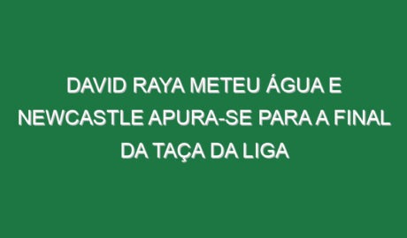 David Raya meteu água e Newcastle apura-se para a final da Taça da Liga