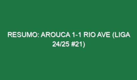 Resumo: Arouca 1-1 Rio Ave (Liga 24/25 #21)