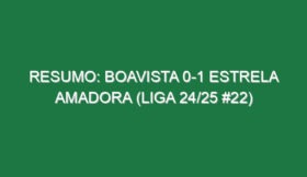 Resumo: Boavista 0-1 Estrela Amadora (Liga 24/25 #22)